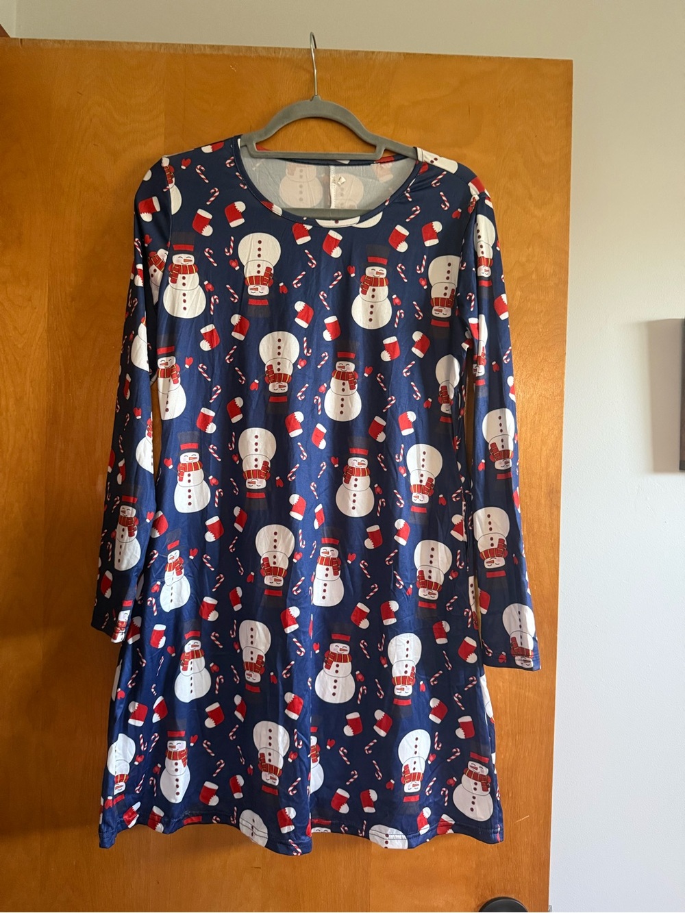 Snowman Christmas Dress w/ Pockets - Size Medium